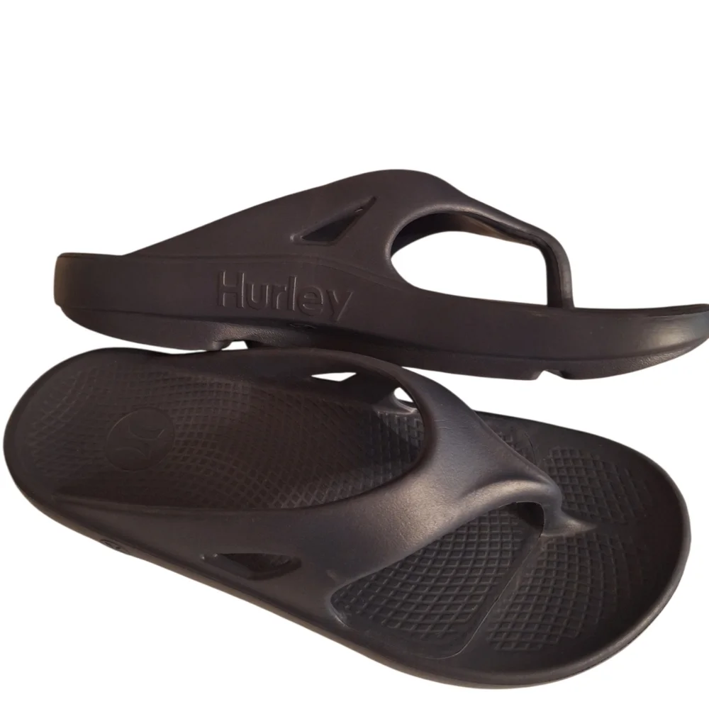 Hurley Men's Injection Flip-Flop Sandals  Size 10 Navy Blue Beach Vacation Boat